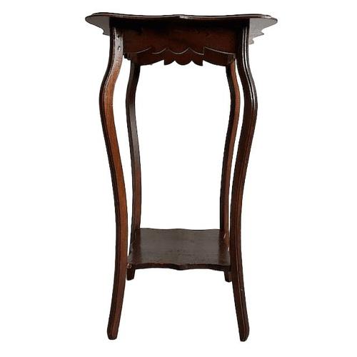 Tall Vintage Art Nouveau Oak Plant Table, 1920s For Sale - Image 6 of 10