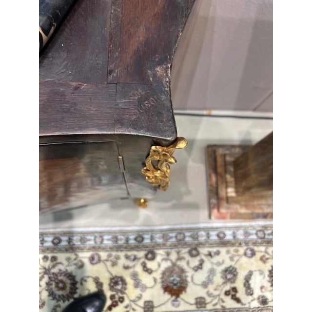 Superb Pair of Signed 18th C. Jacques Dubois Marble Top Commode For Sale - Image 4 of 16