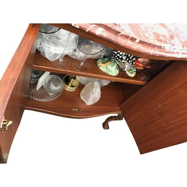 Traditional Italian Rosso Laguna Marble Top Buffet/Sideboard/Credenza, C. 1990s For Sale - Image 9 of 16
