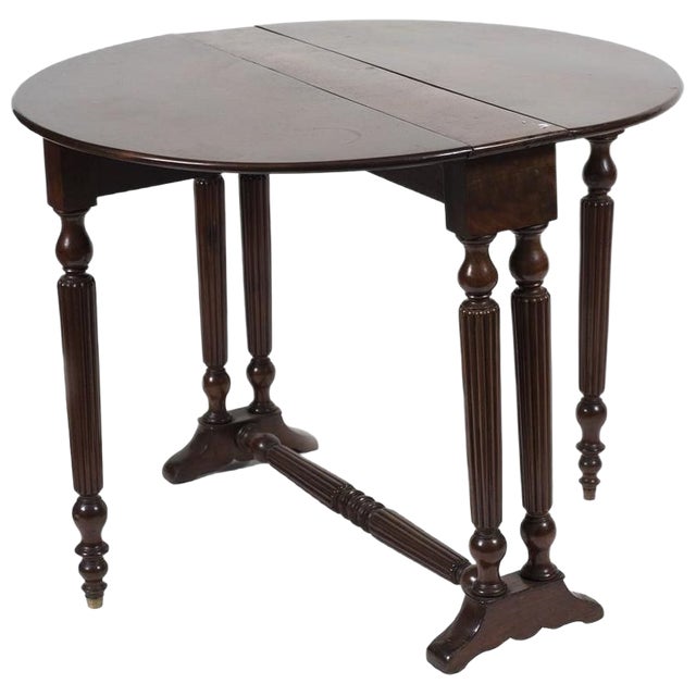 Late-19th Century Italian Mahogany Side Table For Sale