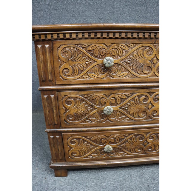 Henredon French Carved Oak Commode For Sale In Philadelphia - Image 6 of 13