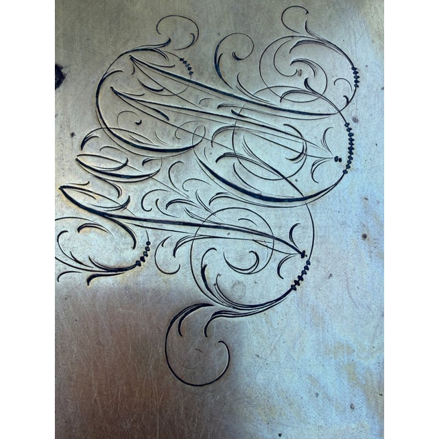 Victorian Brass Tray on Custom Base as Side Table For Sale - Image 4 of 6