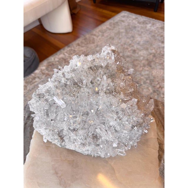 Transparent Himalayan Quartz Crystal Cluster – High Clarity Multi-Point Formation, Sculptural Natural Specimen "Odette" For Sale - Image 8 of 18