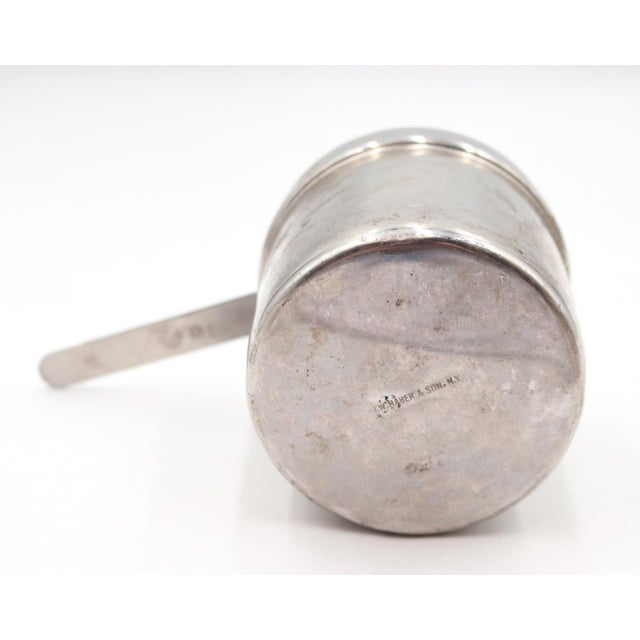 Mid 20th Century Waldorf Astoria Silver Plated Brass Chafing Dish Fuel Holder For Sale - Image 5 of 6