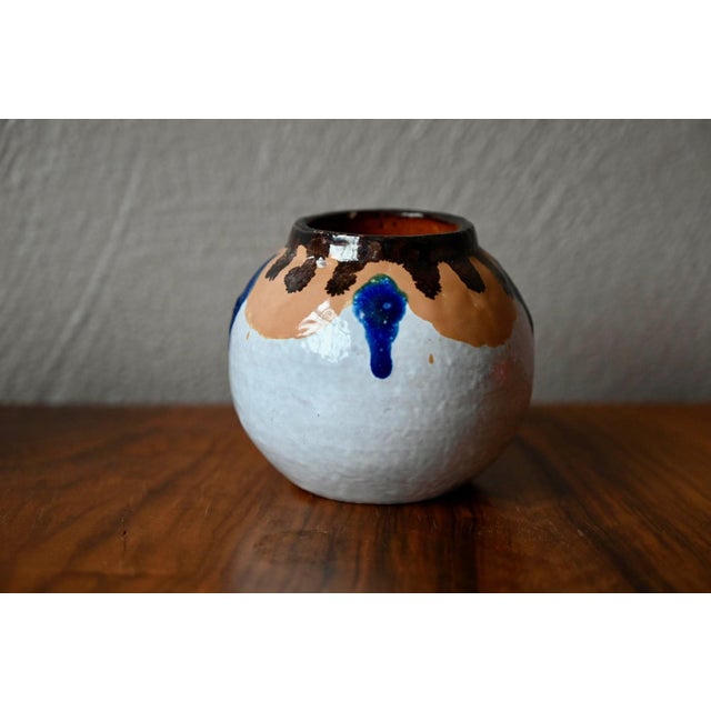 1970s Ethnic Glazed Terracotta Ball Vases, 1970s, Set of 3 For Sale - Image 5 of 8