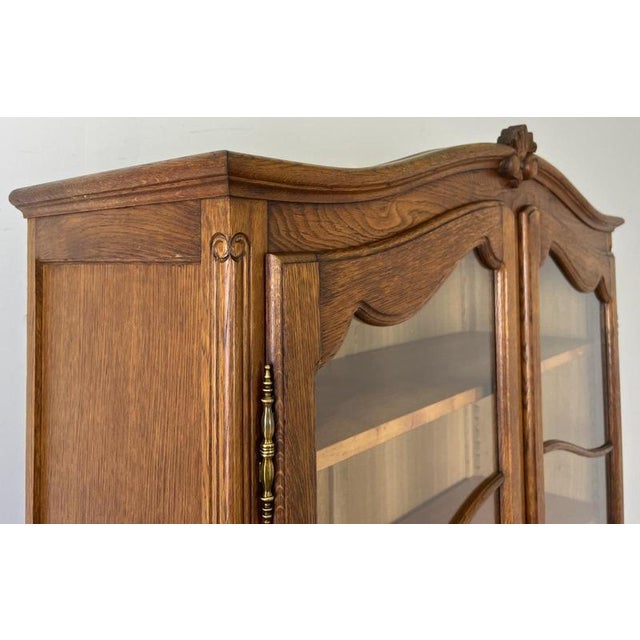 Vintage French Bookcase in Oak For Sale - Image 11 of 16