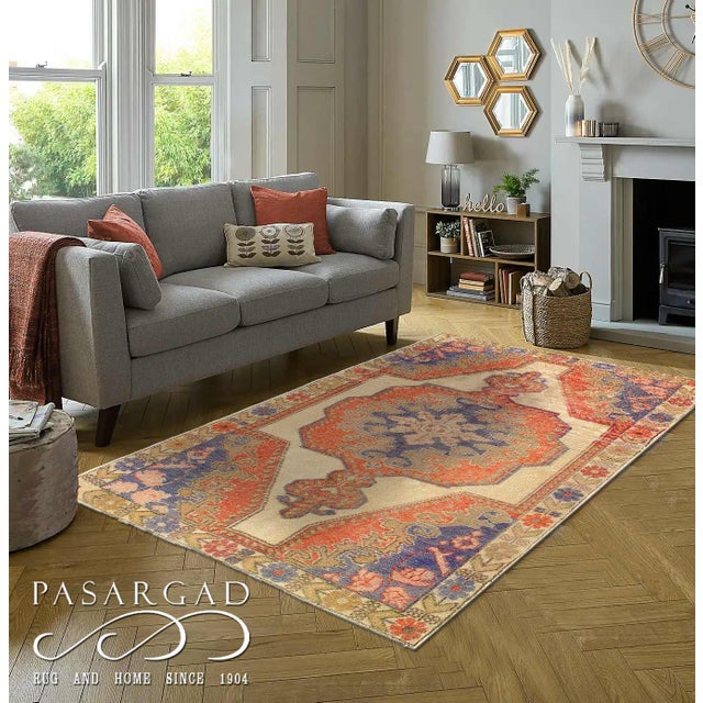 1950s Pasargad DC Turkish Oushak Rug For Sale - Image 4 of 4