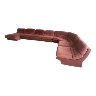1980’s Vintage Vladimir Kagan Style Modular Sofa - 7 Sections For Sale