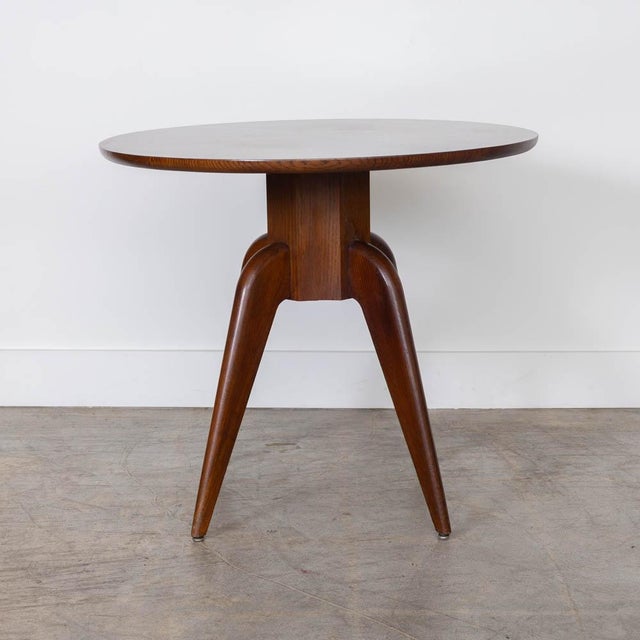 1950s French 1950s Mid Century Wood Side Table For Sale - Image 5 of 15