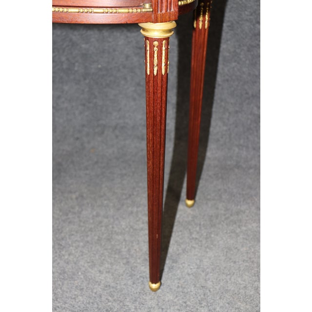 Pair of French Bronze and Marble Top Night Stands Attributed to François Linke For Sale - Image 11 of 11