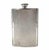 Metal Antique Asprey London Silver Plate Engine Turned 8oz. Hip Flask Made in England For Sale - Image 7 of 11