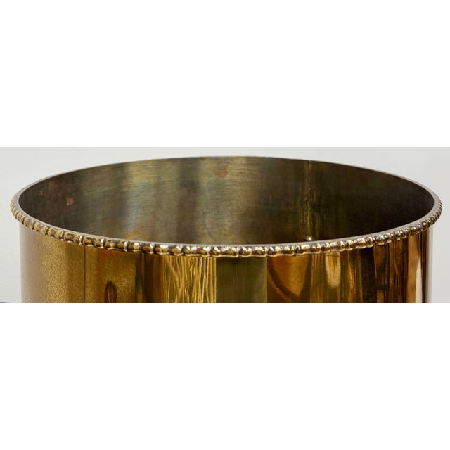Large Vintage Brass Chinoiserie Style Engraved Planter For Sale - Image 11 of 12