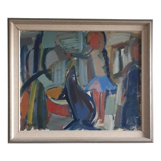 Gösta Falck, In the Circus, 1962, Oil on Canvas For Sale