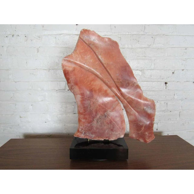 Ed Stertz Salmon Marble Table Sculpture For Sale - Image 4 of 9