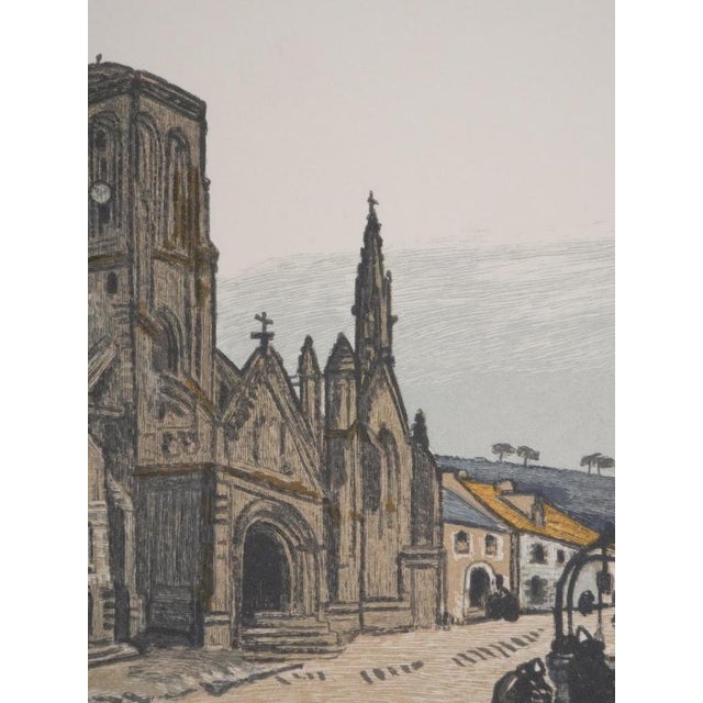 Mathurin Meheut, Church of Saint Ronan in Locronan, 1937, Engraving For Sale - Image 6 of 9