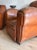 Animal Skin Pair of Two Vintage Oversized French Leather Club Chairs For Sale - Image 7 of 18