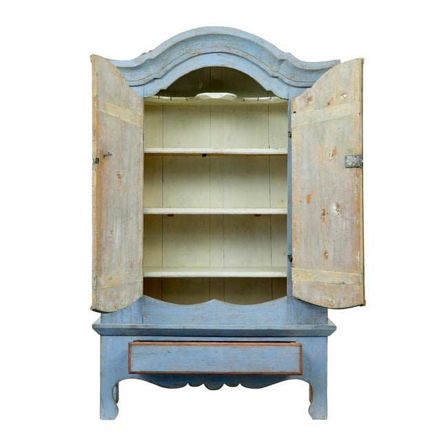 19th Century Swedish Painted Cupboard on Stand, 1860s For Sale - Image 6 of 8