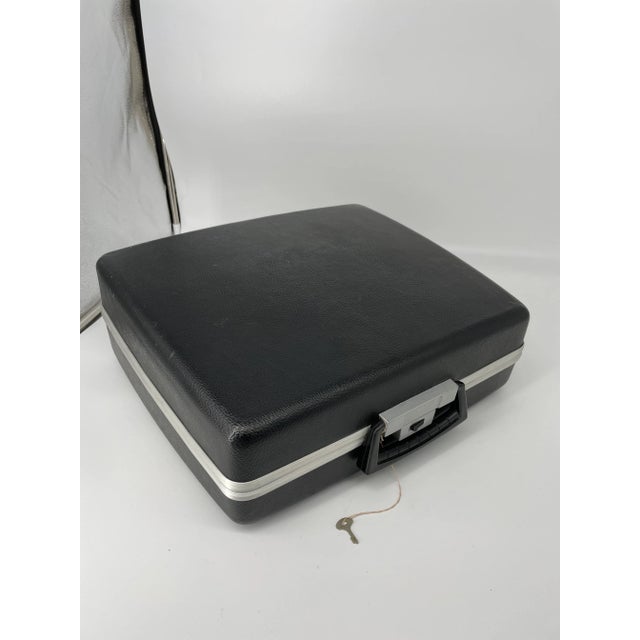 Mid-Century Modern Vintage Blue Royal Precision Portable Typewriter With Case For Sale - Image 3 of 12