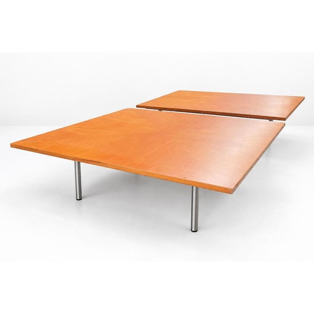 This pair of large Danish design tables exemplifies the clean lines and functional elegance characteristic of Scandinavian...