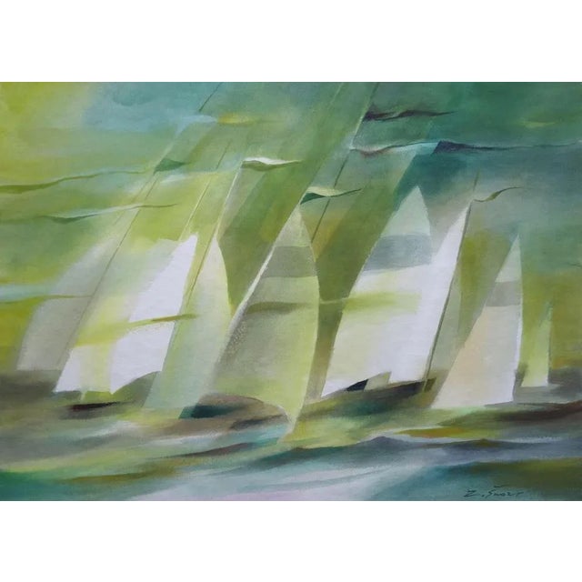 Early 21st Century Zigmunds Snore, Regatta, 2019, Watercolor on Paper For Sale - Image 5 of 5