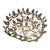 Mid-Century Modern Vintage Midcentury Brass Leaf Vine Botanical Filigree Centerpiece Bowl For Sale - Image 3 of 6