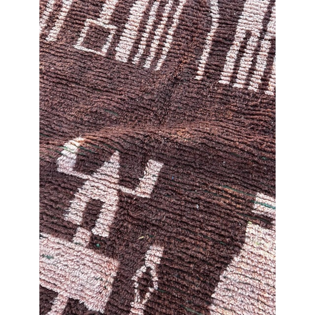 Moroccan Rug in Pink and Brown Color For Sale - Image 6 of 8