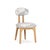 Silhouette Dining Chair in Oak and Bouclé Jacquard from Insidherland For Sale - Image 4 of 4