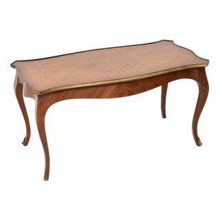 Vintage French Inlaid Coffee Table, 1930s For Sale