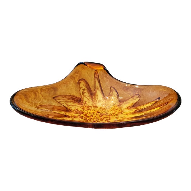 Mid Century Modern Murano Style Art Glass Centerpiece For Sale