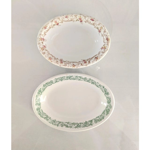 Antique J & G Meakin Hanley of England Waldorf Hotel Soap Dishes - Set of 2 For Sale - Image 9 of 9