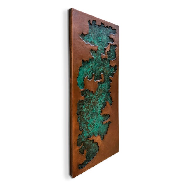 Brand: Element 29 Metalcraft Artist: Jeremy Maronpot This sculpture has an abstract geologic design that is open to viewer...