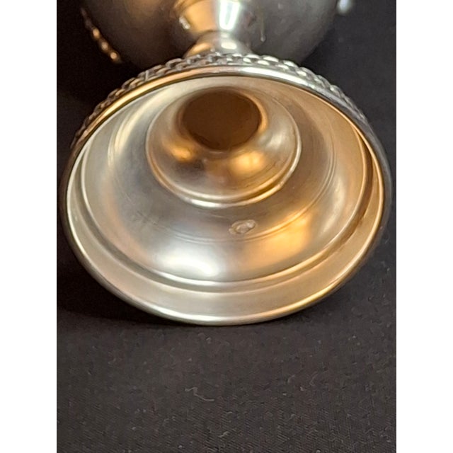 Silver Vintage Israeli Sterling Silver Kiddush Cup Grape Cluster Goblet Gold Wash 114g For Sale - Image 8 of 15