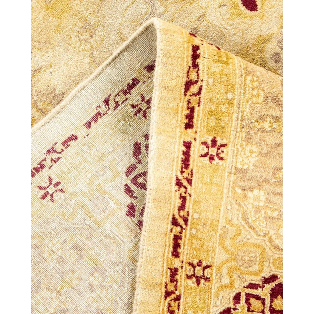 Vintage Moroccan Hand Knotted Wool Area Rug, Ivory - 6'2" X 9'0" For Sale In New York - Image 6 of 9