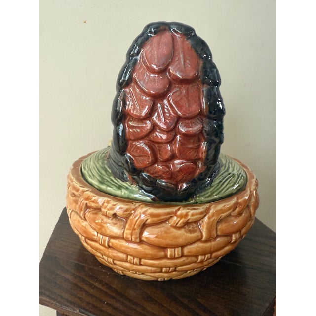 Large Vintage Majolica Hen on Nest Tureen For Sale In New York - Image 6 of 13
