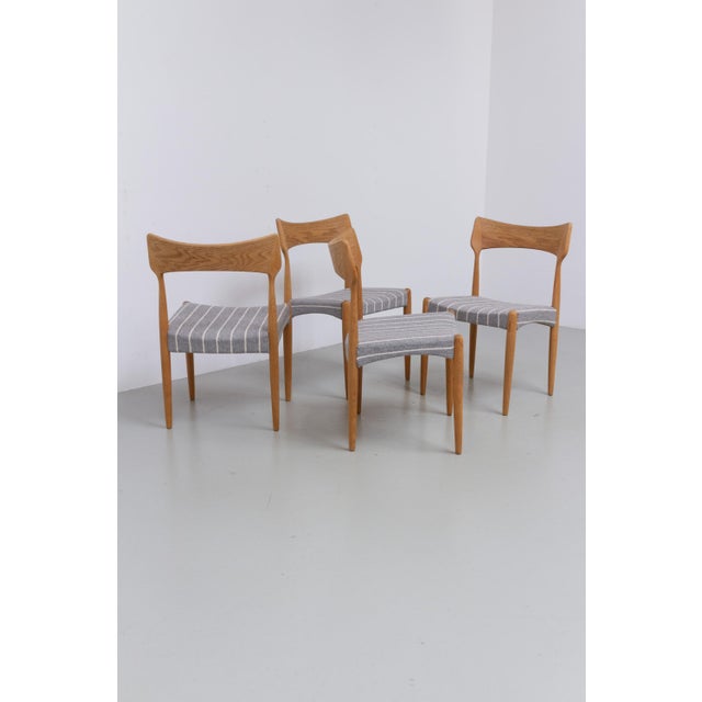 Danish Modern Oak Dining Chairs by Bernhard Pedersen & Son 1960s, Set of 4 For Sale - Image 9 of 18