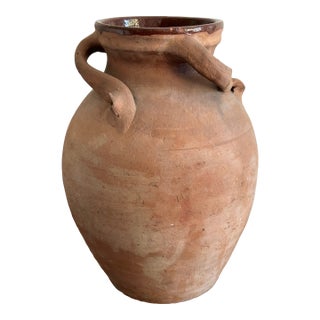 Antique Three-Handled Terracotta Storage Jar For Sale