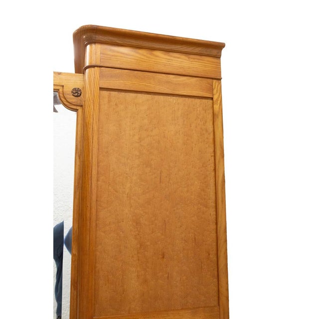 Art Nouveau French Dressing Armoire Beveled Mirror, 1920 For Sale - Image 14 of 18