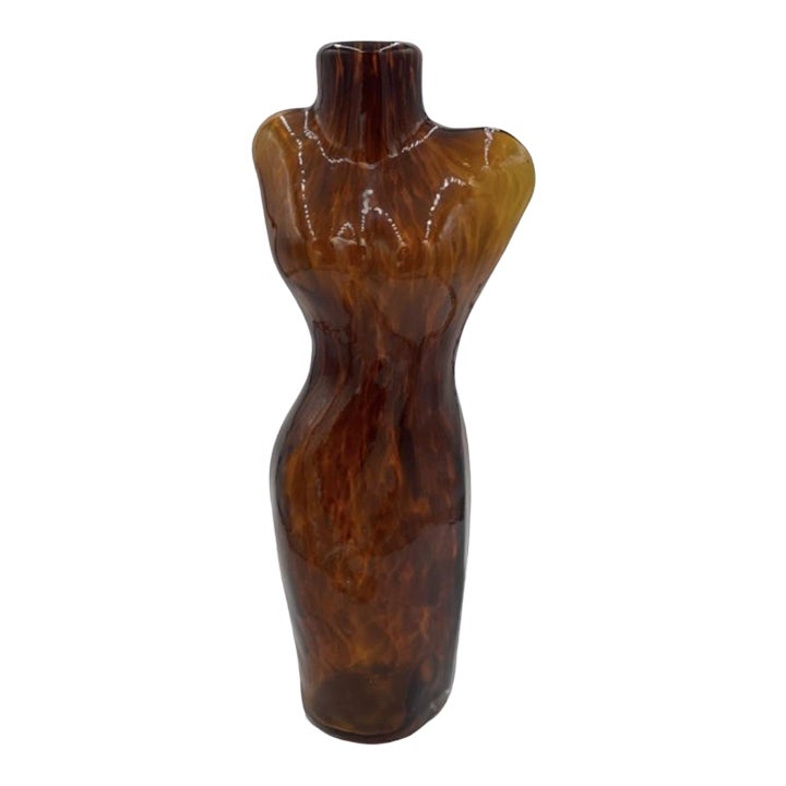 Late 20th Century Italian Modern Murano Art Glass Torso Vase Chairish