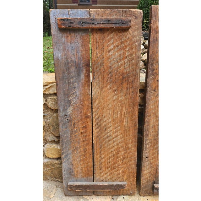 Antique Pair of Primitive Cupboard Doors For Sale - Image 9 of 18