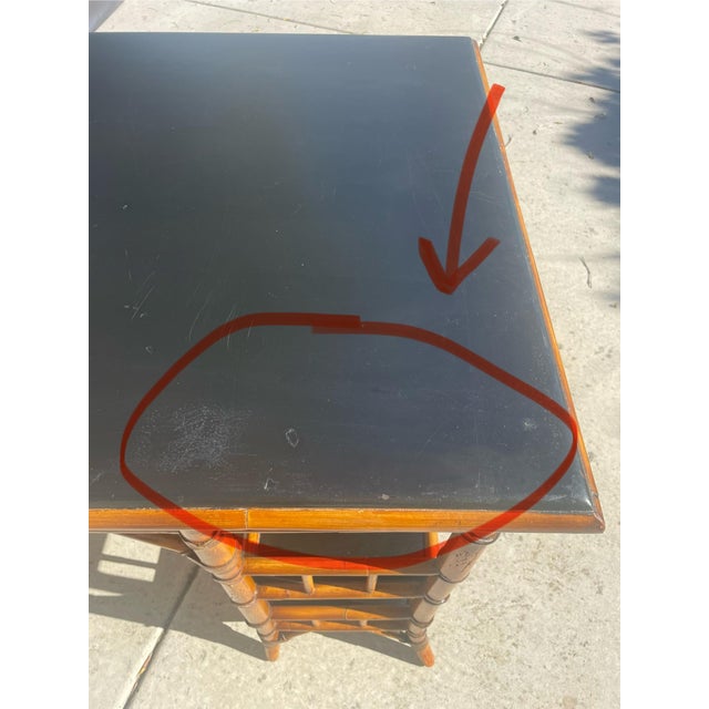 Baker Furniture Desk or Writing Table With Bamboo Chinoiserie Fretwork For Sale - Image 13 of 14