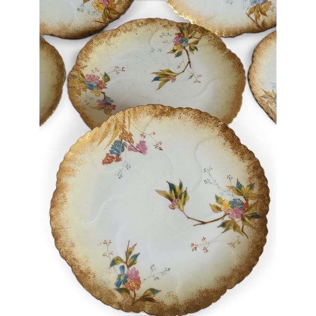 Antique Porcelain Plates from Martial Redon Factory, 1890s, Set of 8 For Sale - Image 4 of 11