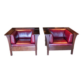 Stickley Prairie Spindle Chairs - a Pair For Sale