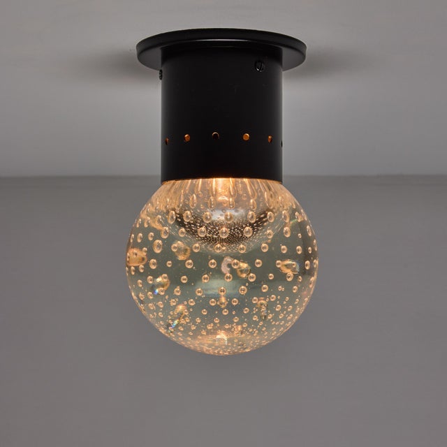 Mid-Century Modern 1960s Gino Sarfatti Seguso Bubble Glass Wall or Ceiling Lamp for Arteluce For Sale - Image 3 of 18