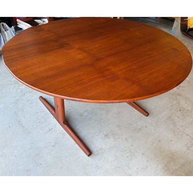 Vintage Danish Teak Drop Leaf Dining Table For Sale - Image 4 of 15