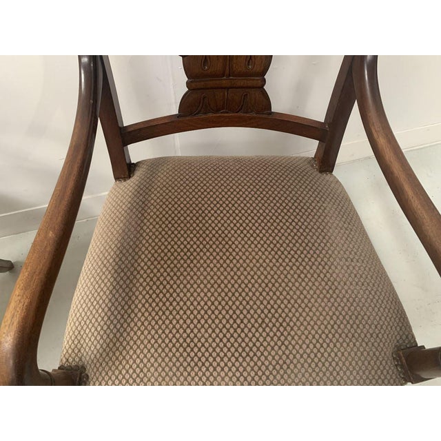 Wood Mahogany Armchairs, 19th Century, Set of 2 For Sale - Image 7 of 13
