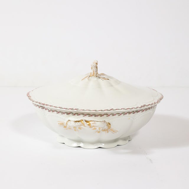 Haviland & Co. Antique Haviland for Limoges Porcelain Dinner Set for 24 Floral Spray Pattern For Sale - Image 4 of 18