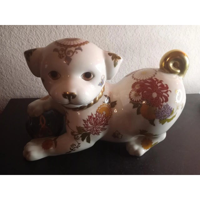 Ceramic 1987 Franklin Mint the Imperial Puppy of Satsuma Figurine For Sale - Image 7 of 8