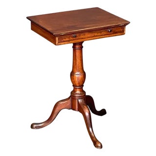 Regency Writing Table or Side Table of Mahogany on Pedestal Base From England For Sale