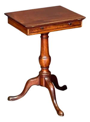 Regency Writing Table or Side Table of Mahogany on Pedestal Base From England
