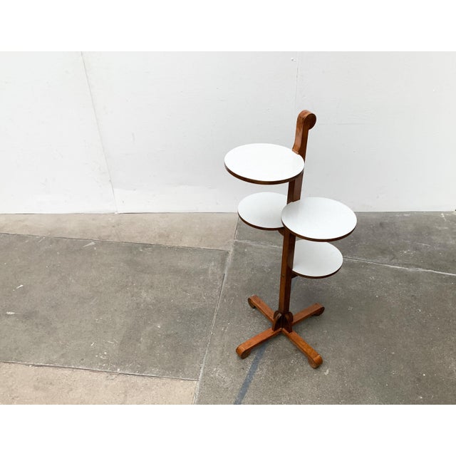 Wood Mid-Century Wood Plant Stand in the style of André Groult, 1960s For Sale - Image 7 of 18